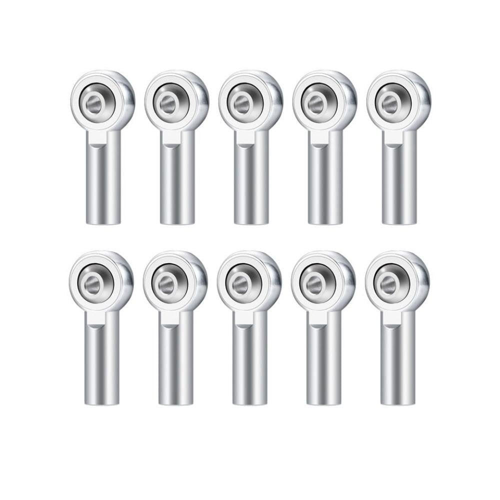 10PCS M2 Link Tie Rod End Universal Joint Ball Head Connector Steering Pushrod Linkage Compatible with RC Car Boat Vehicle Parts(Silver)