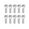 10PCS M2 Link Tie Rod End Universal Joint Ball Head Connector Steering Pushrod Linkage Compatible with RC Car Boat Vehicle Parts(Silver) view 1