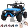 2 Seater Ride on Car for Kids 24v with Remote Control, 24v Ride on Toy,Fast 4.97MPH Truck,4WD Electric Truck Toy, 3 Speeds, Spring Suspension, LED Lights, Dual Storage, 3 Speeds, Music view 3