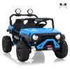 2 Seater Ride on Car for Kids 24v with Remote Control, 24v Ride on Toy,Fast 4.97MPH Truck,4WD Electric Truck Toy, 3 Speeds, Spring Suspension, LED Lights, Dual Storage, 3 Speeds, Music view 4