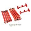 8pcs Metal Chassis Linkage Rods Suspension Tie Rod Set Compatible with MN D91 D96 D99 D99S MN90 1 12 Scale RC Car Parts Upgrade(Red with seat) view 1