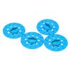 RC Car Brake Disc Set, Aluminum Alloy Wheel Hex Hub Brake Disc with M4 Lock Nuts, High Performance RC Road Racing Parts, Lightweight Durable Brake Disc for 1/10 Scale RC Cars (Blue) view 3