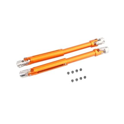 2Pcs RGT R86042 Front Rear Metal Drive Shaft Transmission Shaft(Orange)