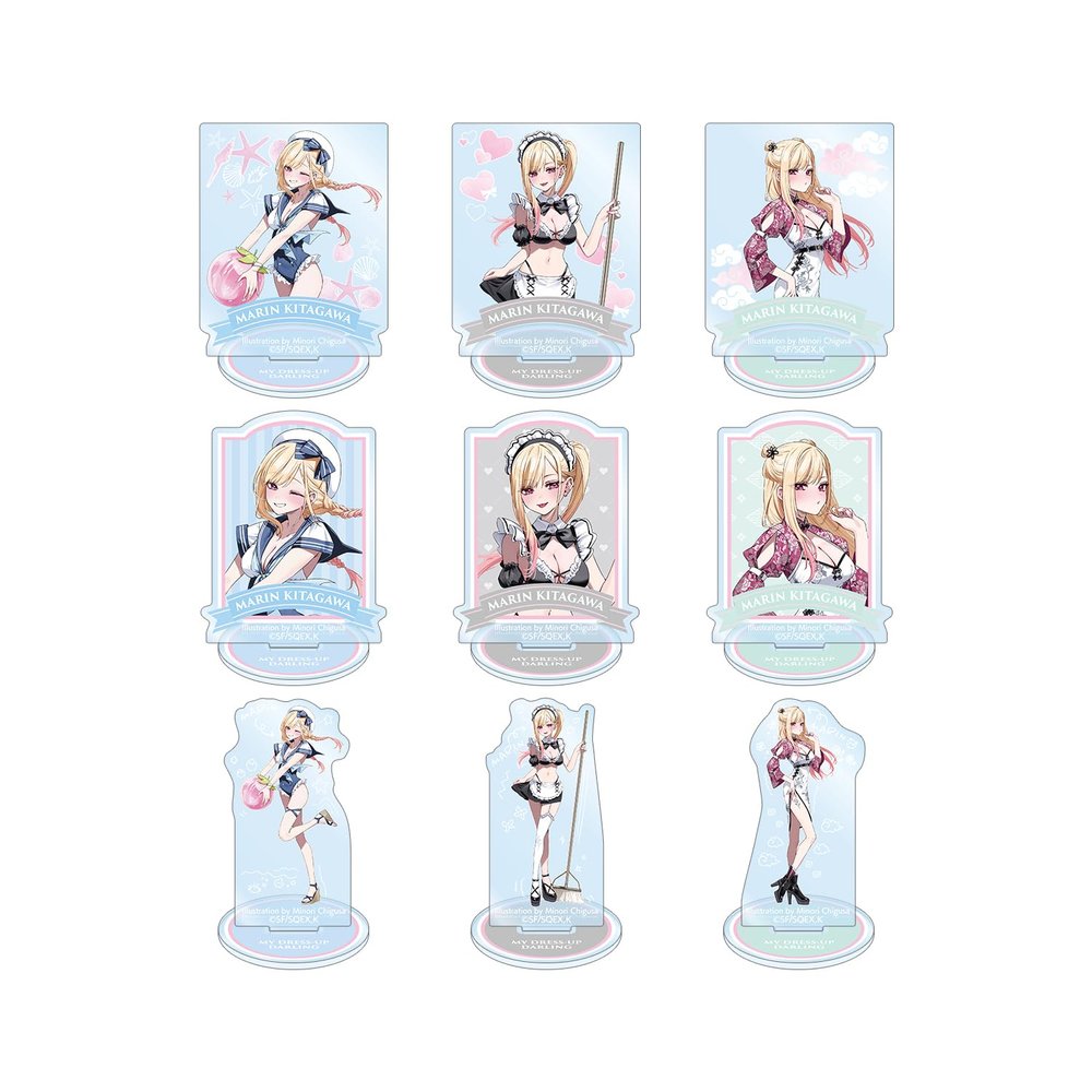 TV Anime Dressing Up Doll Gets in Love Illustration Trading Acrylic Stand, 9 Piece Box