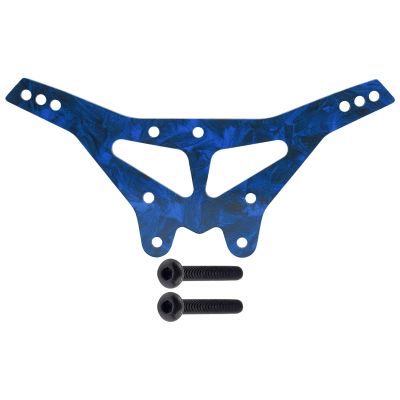 DJX 3mm Blue Forged Carbon Fiber RC Rear Shock Tower for 1/10 Losi 22S Sprint Car Upgrade Parts Accessories (Rear) (Dark Blue)
