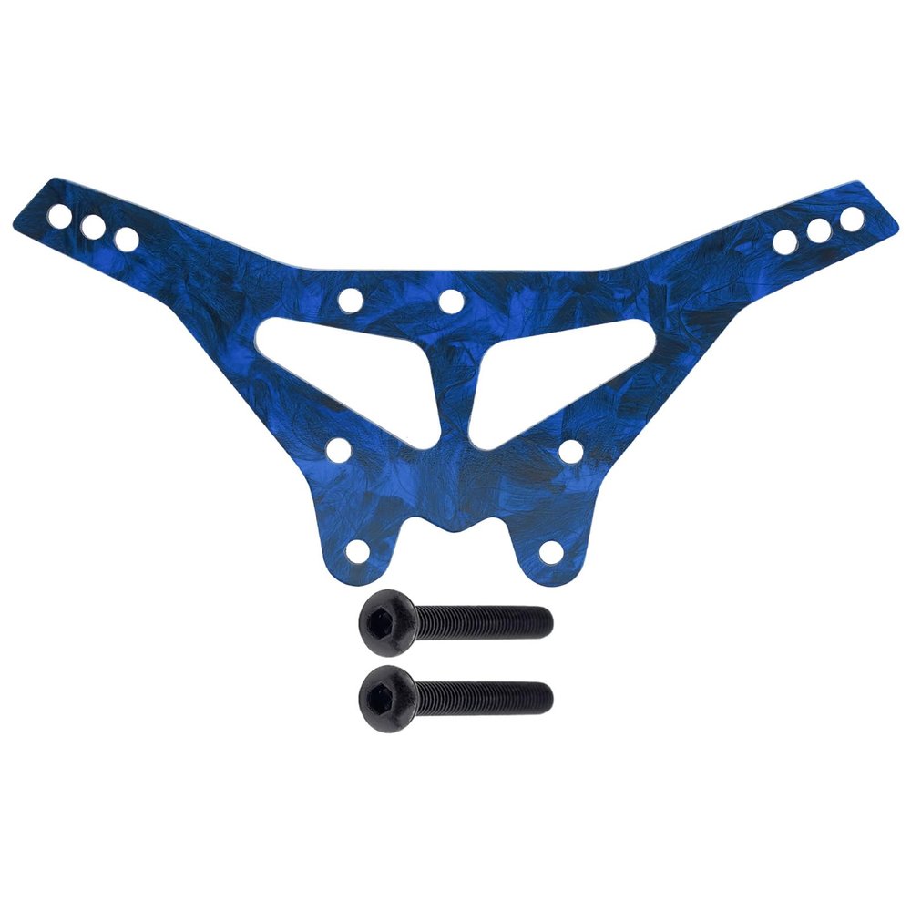 DJX 3mm Blue Forged Carbon Fiber RC Rear Shock Tower for 1/10 Losi 22S Sprint Car Upgrade Parts Accessories (Rear) (Dark Blue)