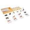 ancona European Animals, English/Simplified Chinese with Pinyin Bilingual, Montessori Preschool Memory Matching Game Box Set with Animal Figurines & 3-Part Cards, Early Education Toy view 2