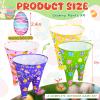 LaRandom Easter Granny Pants Yard Game, 4 Pcs Outdoor Party Giant Granny Pants with 40 Pcs 2.4 Inch High-Bounce Easter Egg Balls, No Inflation Needed, Outdoor Toss Game for Backyard Family Reunion view 2