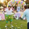 LaRandom Easter Granny Pants Yard Game, 4 Pcs Outdoor Party Giant Granny Pants with 40 Pcs 2.4 Inch High-Bounce Easter Egg Balls, No Inflation Needed, Outdoor Toss Game for Backyard Family Reunion view 4