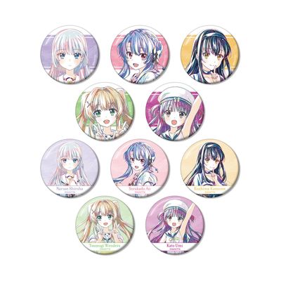 TV Anime Summer Pockets Trading ANI Art Tin Badge Box of 10