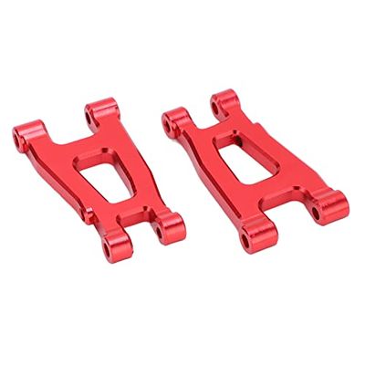 1 Pair RC Rear Lower Suspension Arms, Aluminum Rear Swing Arm for SG 1603 1/16 RC Car, Upgrade Parts with Effective Vibration Reduction, Lightweight Durable Aluminium Alloy for SMO (Red)