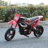 24V Electric Dirt Bike for Kids, 250W Chain Drive Motor, Magnesium Alloy Wheels, Pneumatic Tires, Key Start, Rear Shock, Disc Brake, Red view 3