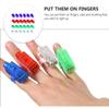Ameble LED Finger Lights Colorful Plastic Finger Thumb Ring Band Flashlight Toy for Kids Adults 24pcs LED Lights, for Kids, for view 2