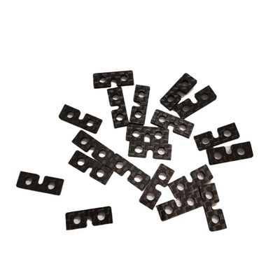 40pcs 2mm Thickness Carbon Fiber Servo Gasket Washer Steering Gear Spare Parts Compatible with RC Airplane Models DIY Accessories