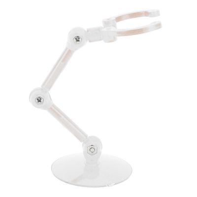 10pcs Action Figure Stand Kits, Doll Display Holder, Plastic Mini Doll Model Support Stand with Easy Assembly, Sturdy and Durable for Anime Figures, Includes 40 Assembly Parts, Scr (Transparent)