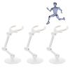 10pcs Action Figure Stand Kits, Doll Display Holder, Plastic Mini Doll Model Support Stand with Easy Assembly, Sturdy and Durable for Anime Figures, Includes 40 Assembly Parts, Scr (Transparent) view 3