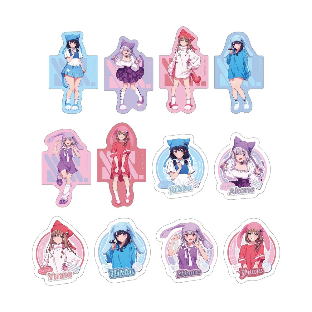 Gridman Universe Drawing Animal Kigurumi Version Trading Die Cut Stickers Box of 12