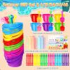 Chivao 60 Pcs Pool Beach Party Favors Summer Gift Bulk Include Sand Bucket Beach Shovels Bubble Wands Sidewalk Chalks End of Year Gifts from Teachers Party Favor Classroom Summer Activities Prizes view 3