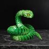 3D Printed Snake- Articulated Snake-Figure, Flexible Segmented Body, Creative Desktop Pet Model, Durable Printed Material | Snake-Model with Desktop Ornament Girls Kids Adults Decoration view 2