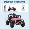 2 Seater Ride on Car for Kids 24v with Remote Control, 24v Ride on Toy,Fast 4.97MPH Truck,4WD Electric Truck Toy, 3 Speeds, Spring Suspension, LED Lights, Dual Storage, 3 Speeds, Music view 2