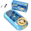 Turbo Race Interactive Game Set with 200 Challenges, Musical Driving Simulation Steering Wheel Game, Educational Table Car Racing Adventure Toy with Sounds & Lights for Boys Girls (#G) view 1