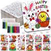 24 Pcs Easter Crafts Puzzle for Kids & Adults, Easter Gifts DIY Jigsaw with Egg Bunny Basket Flower, Spring April Arts and Craft for Party Favors Classroom Activities Coloring Games & Paper Toy Bulk view 1