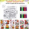 24 Pcs Easter Crafts Puzzle for Kids & Adults, Easter Gifts DIY Jigsaw with Egg Bunny Basket Flower, Spring April Arts and Craft for Party Favors Classroom Activities Coloring Games & Paper Toy Bulk view 2