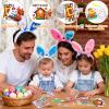 24 Pcs Easter Crafts Puzzle for Kids & Adults, Easter Gifts DIY Jigsaw with Egg Bunny Basket Flower, Spring April Arts and Craft for Party Favors Classroom Activities Coloring Games & Paper Toy Bulk view 4