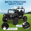 2 Seater Ride on Car for Kids 24v with Remote Control, 24v Ride on Toy,Fast 4.97MPH Truck,4WD Electric Truck Toy, 3 Speeds, Spring Suspension, LED Lights, Dual Storage, 3 Speeds, Music view 2