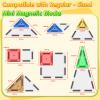 65PCS Mini Travel Magnetic Tiles with Case Set Toddler Essentials Toys, Magnetic Building Blocks Kids Games Sensory Montessori Education Learning Toys for 3+ Year Old Boys Girls Birthday Gifts view 3