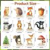 12 Pack Woodland Animal Decorations, Forest Themed Baby Shower & Kids Birthday Table Centerpieces, Rustic Woodland Nursery Decor for Home Office Farmhouse view 2