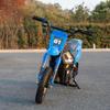 24V Electric Dirt Bike for Kids, 250W Chain Drive Motor, Magnesium Alloy Wheels, Pneumatic Tires, Key Start, Rear Shock, Disc Brake, Blue view 2
