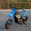 24V Electric Dirt Bike for Kids, 250W Chain Drive Motor, Magnesium Alloy Wheels, Pneumatic Tires, Key Start, Rear Shock, Disc Brake, Blue view 3