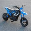 24V Electric Dirt Bike for Kids, 250W Chain Drive Motor, Magnesium Alloy Wheels, Pneumatic Tires, Key Start, Rear Shock, Disc Brake, Blue view 4