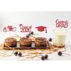 2026 Graduation Theme Cupcake Toppers Glitter Class of 2025 Graduation Cap Diploma Cupcake Picks - Set of 24 (Red2) view 2