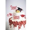 2026 Graduation Theme Cupcake Toppers Glitter Class of 2025 Graduation Cap Diploma Cupcake Picks - Set of 24 (Red2) view 4
