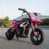 24V Electric Dirt Bike for Girls, 250W Chain Drive Motor, Magnesium Alloy Wheels, Pneumatic Tires, Key Start, Rear Shock, Disc Brake, Hot Pink view 4