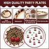 120PCS Cheetah Print Birthday Decorations Plates, Leopard Print Party Paper Plates Napkins and Cups, Leopard Cherry Theme Disposable Dinner Plate Tableware, Animal Print Plates Party Supplies Serve 30 view 3