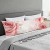 Long Body Pillow for Adults 16x57 Inch, Pink Bed Pillows Soft Support Plant Double Sided Print Linen Throw Pillows Covers, for Side Sleeping Pregnant Pillow with Zipper for Home Bed Room Decor J0-479 view 2