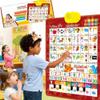 Bilingual Interactive Wall Chart for Kids  English & Spanish ABC Song Poster with Sound Effects, Alphabet, Numbers, Animal Words & Piano for Toddlers 1-6 (Blue+Red-01) view 4