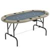 lafengyan Foldable Poker Table for 10 Players  Felt Gaming Surface with Cup Holders, Padded Armrests, and Casino-Style Layout view 1