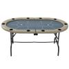 lafengyan Foldable Poker Table for 10 Players  Felt Gaming Surface with Cup Holders, Padded Armrests, and Casino-Style Layout view 2