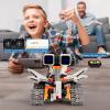Aptrbg 5-in-1 STEM RC Robot Building Kit for Kids 8-12, App & Remote Control, Rechargeable Coding Toy with LED Lights view 3