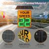 LED Speed Limit Sign, LED Digits Speed Display, Traffic Safety Solar LED Digit Speed Sign Limited, 1-99 Mph Speed Range, 4 Lanes, Real-Time Display, for Traffic Safety 50x70cm/20 x27-Orange view 3