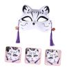 BCOATH 2Pcs Cat Masquerade Masks for Women and Men, Half Face Cosplay Masks with Japanese Style Cat Design, Party Dress-Up Accessories for Halloween and Masquerade Events view 3