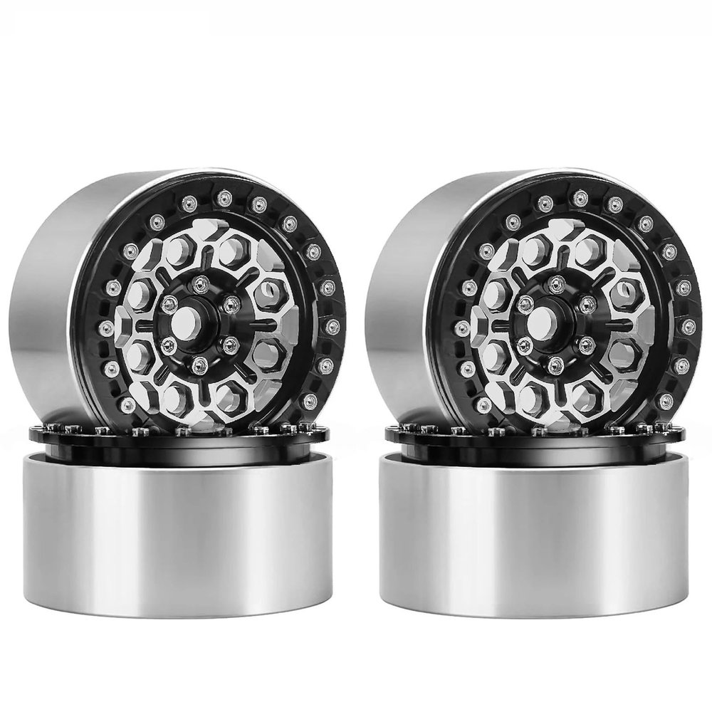 2.2 Beadlock Wheel Rim Hub for 1/10 RC Car for Wraith 90018 90053 90048 4WD TRX-4 TRX-6 SCX10 D90