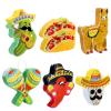 6 Pcs Mini Piata Set Fiesta Mexican Party Table Decoration Cinco De Mayo Decoration Taco Cactus Chili Maracas Alpaca Skull Hat Piata for Mexican Party Birthday Stuffer view 1