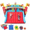 Inflatable Bounce House for Big Kids, 13.4x13 FT Large Bouncy Castle Upgraded Extra-Wide Slide, Blow Up Jumping Bouncer with Obstacle Poles & Target Toss Game, Champion Race Car Theme view 1