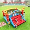 Inflatable Bounce House for Big Kids, 13.4x13 FT Large Bouncy Castle Upgraded Extra-Wide Slide, Blow Up Jumping Bouncer with Obstacle Poles & Target Toss Game, Champion Race Car Theme view 2