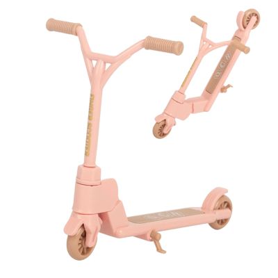 Mini Finger Scooter - Compact Folding Two Wheel Model, Stable Grip Foot Support | Creative Tabletop Toy with Educational Fun Home Classroom Gift Display
